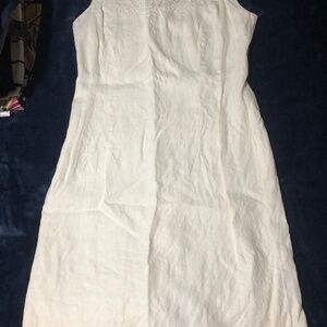 Donna Morgan Linen Ivory Dress